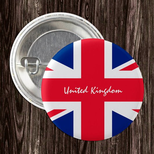 Badge Rond 2,50 Cm Bouton Royaume-Uni, drapeau patriotique britanniqu