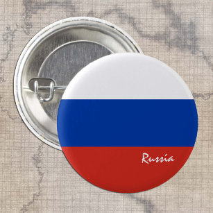 Badge Rond 2,50 Cm Bouton Russie, mode Drapeau Russe patriotique