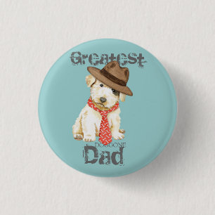 Badge Rond 2,50 Cm Bouton Sealyham Terrier Papa Pinback