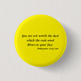 Badge Rond 2,50 Cm Bouton - Shakespeare, "King Lear"