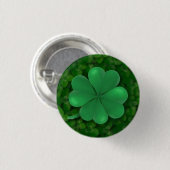 Badge Rond 2,50 Cm Bouton shamrock (Devant & derrière)