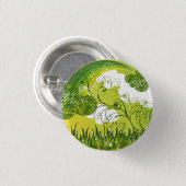 Badge Rond 2,50 Cm Bouton Shamrock de la Saint Patrick Lucky Clovers (Devant & derrière)