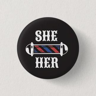 Badge Rond 2,50 Cm Bouton SHE/HER Pronoun