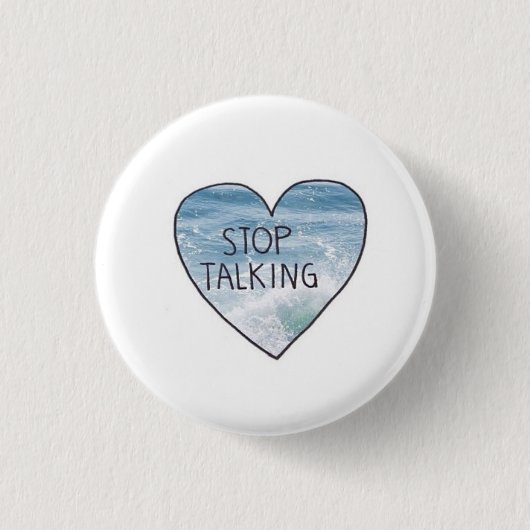 Badge Rond 2,50 Cm Bouton Silence (Devant)