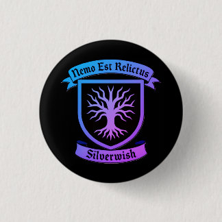 Badge Rond 2,50 Cm Bouton SilverWish/broche Dégradé bleu-violet