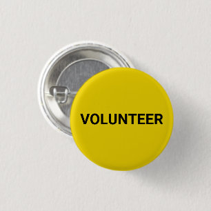 Badge Rond 2,50 Cm Bouton simple à épingle noir jaune volontaire