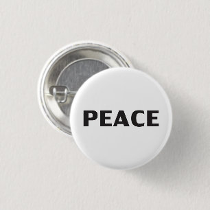 Badge Rond 2,50 Cm Bouton simple blanc noir