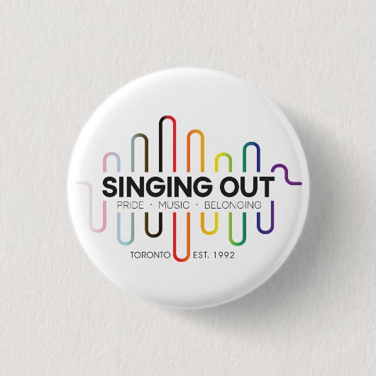 Badge Rond 2,50 Cm Bouton Singing Out 3 (Devant)