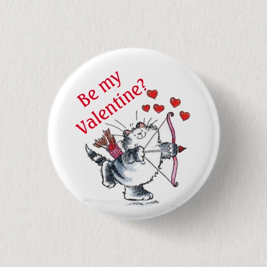 Badge Rond 2,50 Cm Bouton - Sois ma Saint Valentin ? (Devant)
