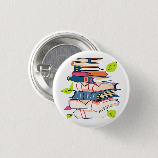 Badge Rond 2,50 Cm Bouton Sprouing Books (Devant & derrière)