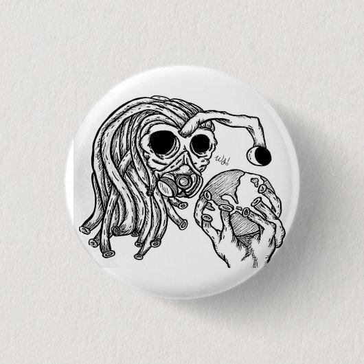 Badge Rond 2,50 Cm Bouton Stardust (Devant)