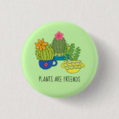 Badge Rond 2,50 Cm Bouton Succulents Plante convivial (Devant)