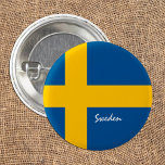 Badge Rond 2,50 Cm Bouton Suède, mode Drapeau suédois patriotique<br><div class="desc">Boutons : Suède & Drapeau suédois - amour mon pays,  voyage,  vacances,  patriotes nationaux / fans de sport</div>