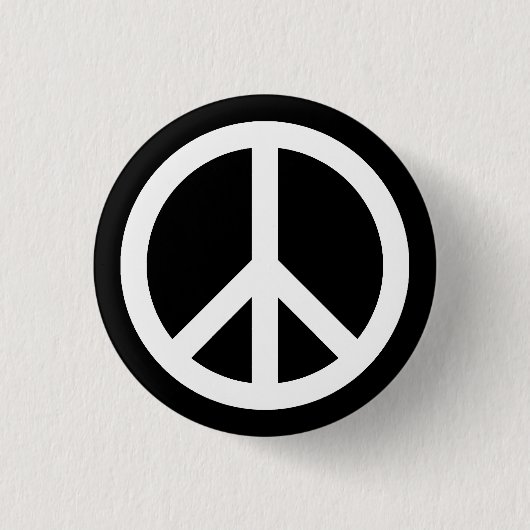 Badge Rond 2,50 Cm Bouton Symbole de paix blanc (Devant)