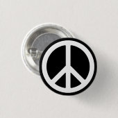 Badge Rond 2,50 Cm Bouton Symbole de paix blanc (Devant & derrière)