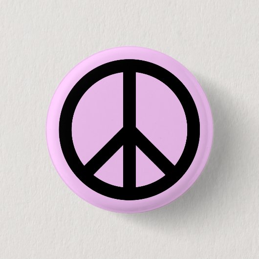 Badge Rond 2,50 Cm Bouton Symbole de paix rose (Devant)
