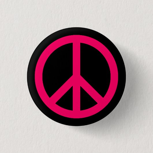 Badge Rond 2,50 Cm Bouton Symbole de paix rose (Devant)