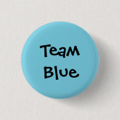 Badge Rond 2,50 Cm Bouton "Team Blue" (Devant)
