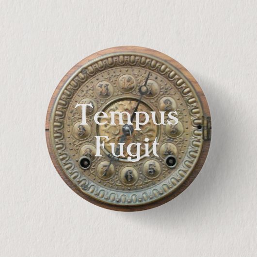Badge Rond 2,50 Cm Bouton Tempus Fugit (Devant)