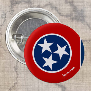 Badge Rond 2,50 Cm Bouton Tennessee, Tennessee patriotique Drapeau mo