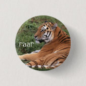 Badge Rond 2,50 Cm Bouton Tiger (Devant)