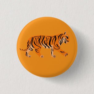 Badge Rond 2,50 Cm Bouton Tiger