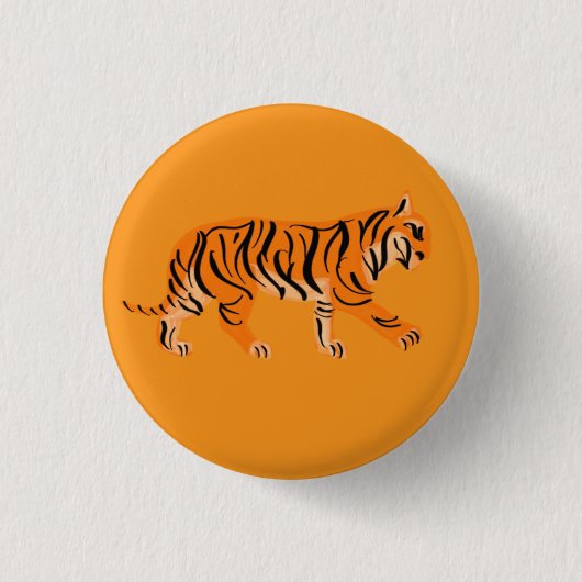 Badge Rond 2,50 Cm Bouton Tiger (Devant)