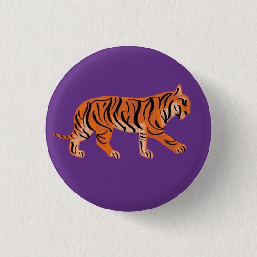 Badge Rond 2,50 Cm Bouton Tiger (Devant)