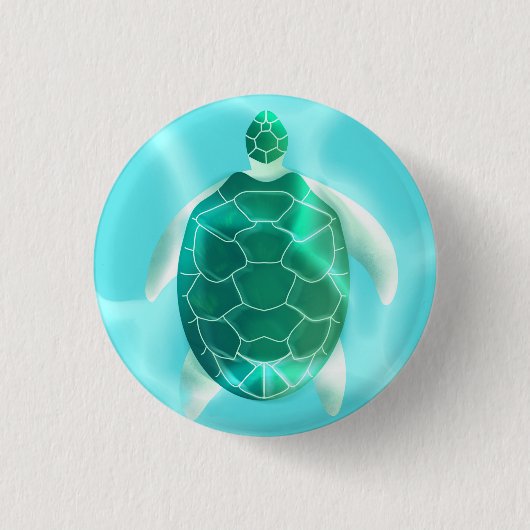 Badge Rond 2,50 Cm Bouton Tortue de mer (Devant)