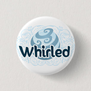Badge Rond 2,50 Cm Bouton tourbillonné de logo