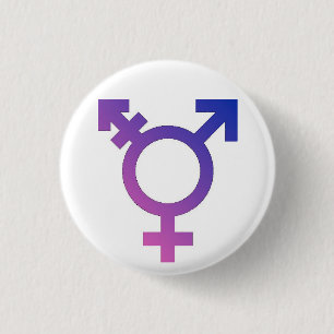 Badge Rond 2,50 Cm Bouton Trans* Pride
