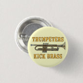 Badge Rond 2,50 Cm Bouton Trumpeters Kick Brass (Devant & derrière)