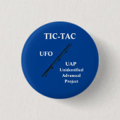 Badge Rond 2,50 Cm Bouton UAP TIC-TAC UFO (Devant)
