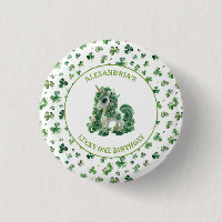 Bouton Unicorn Lucky One st patrick
