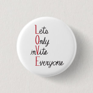 Badge Rond 2,50 Cm Bouton Unité manuscrite de tous les Invitations un