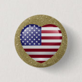 Badge Rond 2,50 Cm Bouton USA patriotique (Devant)