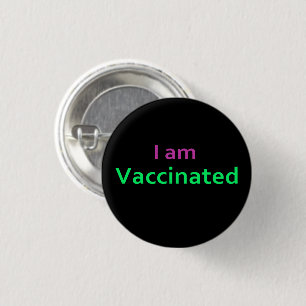 Badge Rond 2,50 Cm Bouton vacciné