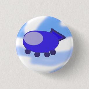 Badge Rond 2,50 Cm Bouton vaisseau spatial Flying Blue