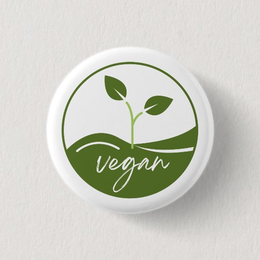 Badge Rond 2,50 Cm Bouton Vegan (Devant)