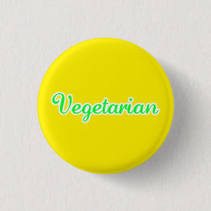 Badge Rond 2,50 Cm Bouton végétarien