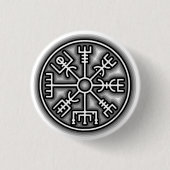 Badge Rond 2,50 Cm Bouton Vegvisir Echoed (Devant)