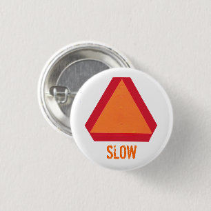 Badge Rond 2,50 Cm Bouton Véhicule à mouvement lent