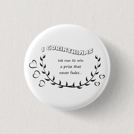 Badge Rond 2,50 Cm Bouton Verse de la Bible (Devant)