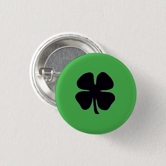 Badge Rond 2,50 Cm Bouton vert Clocher noir (Devant & derrière)