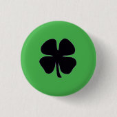 Badge Rond 2,50 Cm Bouton vert Clocher noir (Devant)
