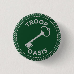 Badge Rond 2,50 Cm Bouton vert de la Fierté de Troop IGGPPCamp 2022