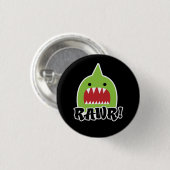 Badge Rond 2,50 Cm Bouton vert de monstre (Devant & derrière)