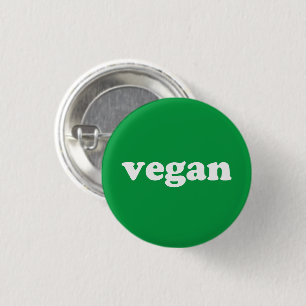 Badge Rond 2,50 Cm Bouton vert et blanc végétal
