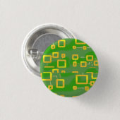 Badge Rond 2,50 Cm Bouton vert géométrique (Devant & derrière)