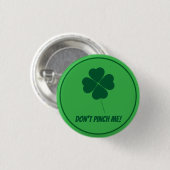 Badge Rond 2,50 Cm Bouton vert pour la Saint-Patrick (Devant & derrière)
